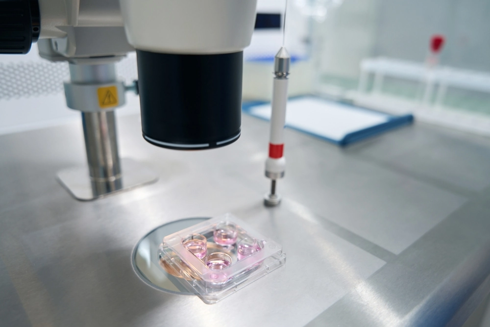 Workplace of a laboratory assistant in a genetic laboratory.webp